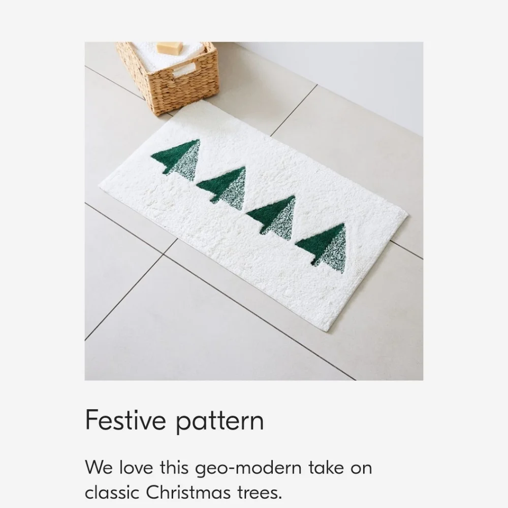 *West Elm Modern Trees Tufted Bath Rug